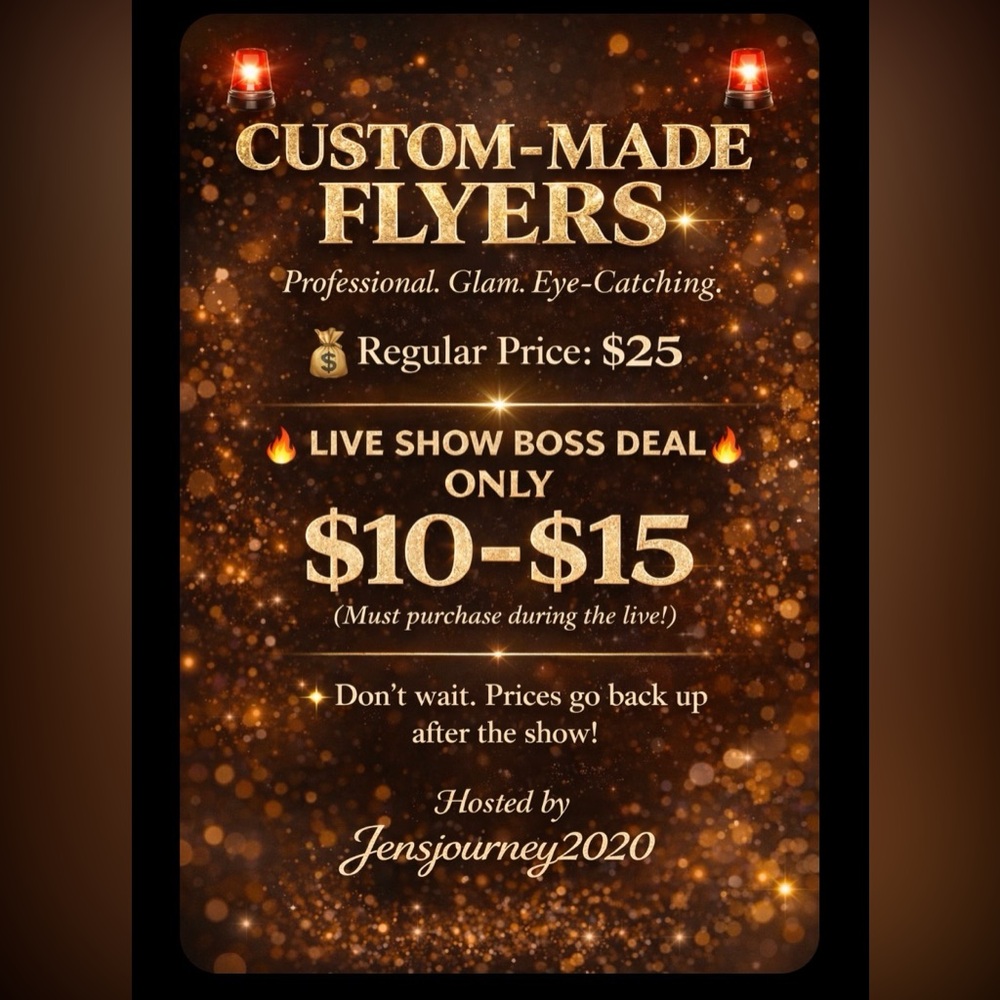 Custom Flyer Design Service always $15 during live shows reg $25 outside live - Picture 3 of 13